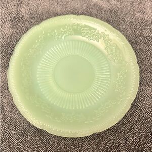 Vintage Fire King Alice Jadeite Green Saucer 6"